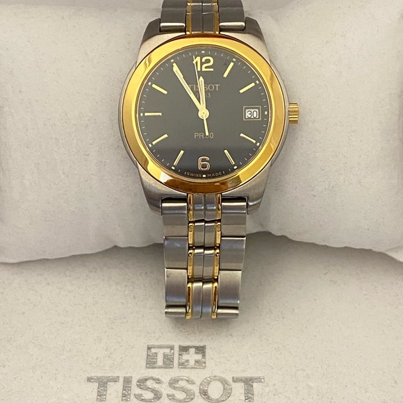 Tissot Other - Tissot Classic stainless and gold watch with black face